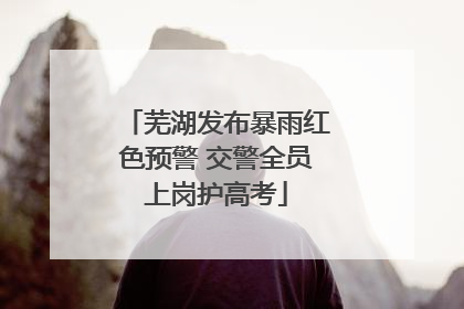 芜湖发布暴雨红色预警 交警全员上岗护高考
