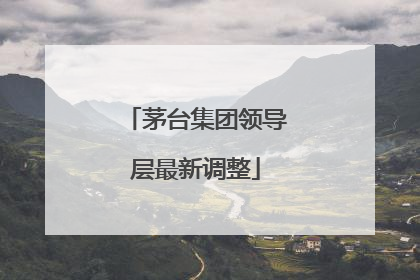 茅台集团领导层最新调整