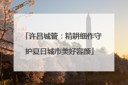 许昌城管:精耕细作守护夏日城市美好容颜
