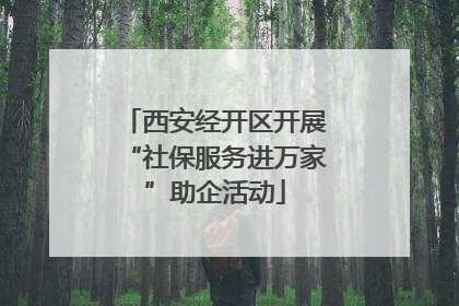 西安经开区开展“社保服务进万家”助企活动