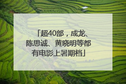 超40部，成龙、陈思诚、黄晓明等都有电影上暑期档