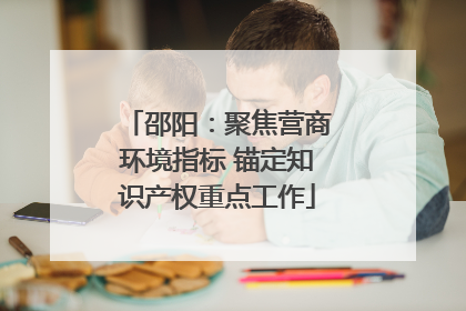 邵阳：聚焦营商环境指标 锚定知识产权重点工作