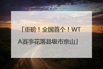 重磅！全国首个！WTA赛事花落县级市京山