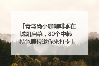 青岛尚小咖咖啡季在城阳启幕，80个中韩特色展位邀你来打卡