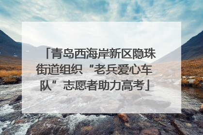 青岛西海岸新区隐珠街道组织“老兵爱心车队”志愿者助力高考