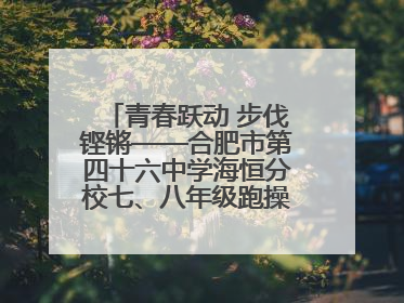 青春跃动 步伐铿锵——合肥市第四十六中学海恒分校七、八年级跑操比赛圆满落幕