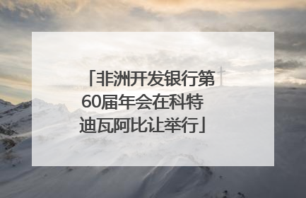 非洲开发银行第60届年会在科特迪瓦阿比让举行
