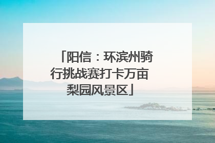 阳信：环滨州骑行挑战赛打卡万亩梨园风景区