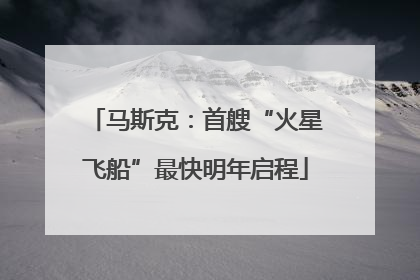 马斯克：首艘“火星飞船”最快明年启程