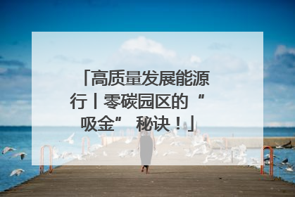 高质量发展能源行丨零碳园区的“吸金” 秘诀！