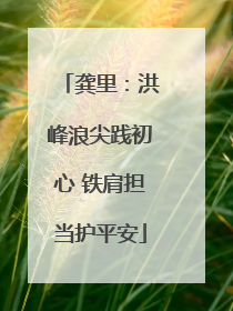 龚里：洪峰浪尖践初心 铁肩担当护平安