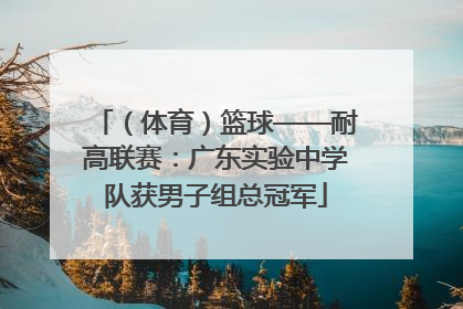 （体育）篮球——耐高联赛：广东实验中学队获男子组总冠军