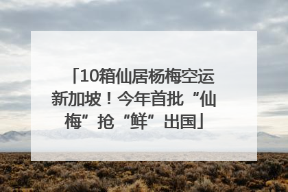 10箱仙居杨梅空运新加坡！今年首批“仙梅”抢“鲜”出国