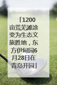 1200亩荒芜滩涂变为生态文旅胜地，东方伊甸园6月28日在青岛开园