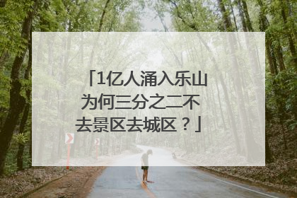 1亿人涌入乐山 为何三分之二不去景区去城区？