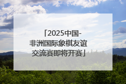 2025中国-非洲国际象棋友谊交流赛即将开赛