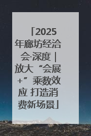 2025年廊坊经洽会·深度｜放大“会展+”乘数效应 打造消费新场景