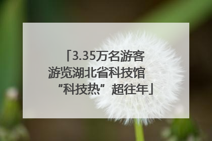 3.35万名游客游览湖北省科技馆 “科技热”超往年