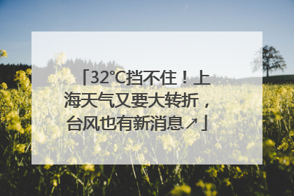32℃挡不住！上海天气又要大转折，台风也有新消息↗