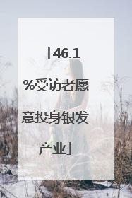 46.1%受访者愿意投身银发产业