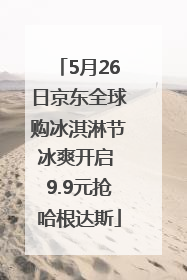 5月26日京东全球购冰淇淋节冰爽开启 9.9元抢哈根达斯